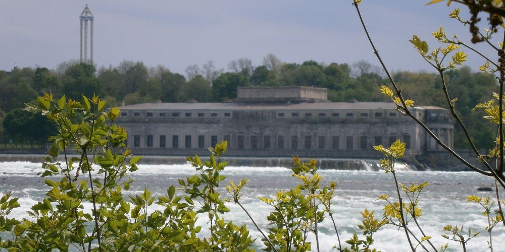 Old electricity generating plant on the Niagara River